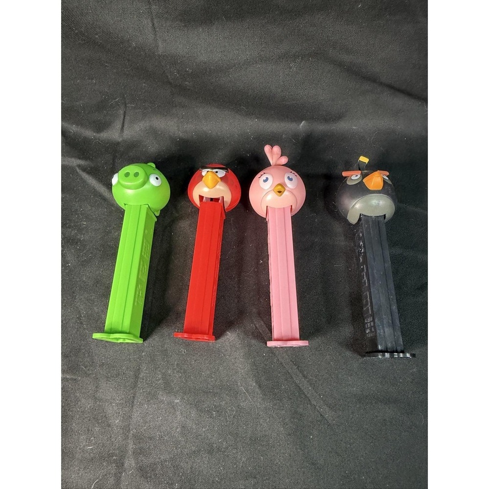 PEZ Angry Birds Dispensers Set 4 Red Green Pig Stella Bomb